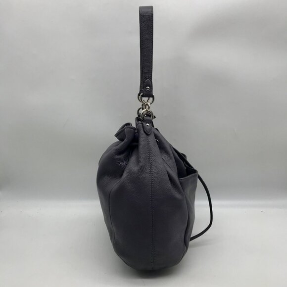 Coach Stone Gray Pebbled Leather Avery Drawstring Bucket Bag  F27003 - Picture 4 of 11